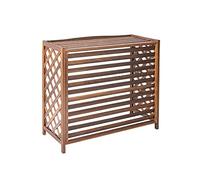 Cache Pompe À Chaleur,Cache Climatiseur Extérieur,Bois Massif Couverture De Climatiseur,Caché Étagère À Fleurs Pour Climatiseur Et Pompe À Chaleur,Protection Solaire,Étagère De Support De Fleur En Boi