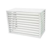 Cache Pompe a Chaleur Extérieur, Cache Climatiseur Exterieur Aluminium, Persienne Climatisation Porte-Fleurs, Cache de Protection pour Climatisation étanche (Color : Bianco, Size : 110 * 60 * 80cm)