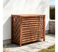 Cache Pompe a Chaleur Exterieur Habillage Persienne Brise Vue | Meuble brise vue exterieur pour masquer les equipements techniques de jardin et balcon.(120*100)