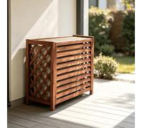 Cache Pompe a Chaleur Exterieur Habillage Persienne Brise Vue | Meuble brise vue exterieur pour masquer les equipements techniques de jardin et balcon.(110*85)