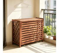 Cache Pompe a Chaleur Exterieur Habillage Persienne Brise Vue | Meuble brise vue exterieur pour masquer les equipements techniques de jardin et balcon.(110*85)