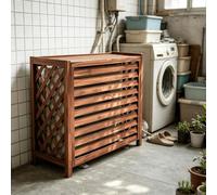 Cache Pompe a Chaleur Exterieur Habillage Persienne Brise Vue | Meuble brise vue exterieur pour masquer les equipements techniques de jardin et balcon.(100*92)
