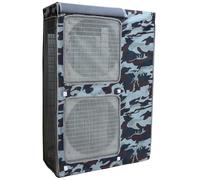 Cache Pompe a Chaleur, Protege Moteur Clim, Double Sortie D'air en Fibre de Polyester, Conception a Couverture Intégrale, Imperméable(Gray,98x38x138CM/38x15x54IN)