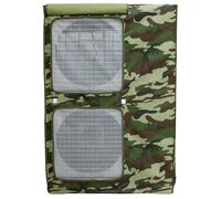 Cache Pompe a Chaleur, Protege Moteur Clim, Double Sortie D'air en Fibre de Polyester, Conception a Couverture Intégrale, Imperméable(Green,98x38x138CM/38x15x54IN)