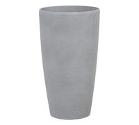 Cache-Pot 58 cm en Pierre Grise Fibre de Verre pour Jardin Patio Médium Abdera