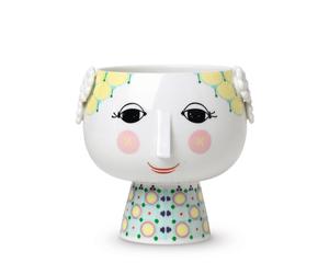 Cache-pot à pied Eva jaune 14,5 cm Bjorn Wiinblad - 5709513565123