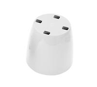Cache-pot à roulettes Shiny Blanc Ø35 cm aspect céramique imperméable