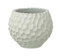 Cache-Pot Alvéolé en Ciment "Rocka" 34cm Blanc