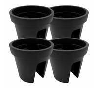 Cache-Pot Anthracite Ensemble De 4 Pots De Balcon Pot Suspendu Pot De Fleurs