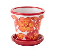 Cache-Pot Avec Soucoupe "Bennie" 21cm Orange
