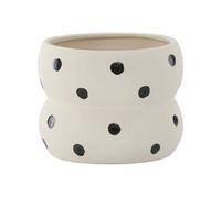 Pot Déco en Céramique "Dapne" 16cm Blanc & Noir