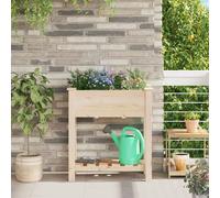 vidaXL Pot de fleurs de jardin Beige 71 x 37 x 76.5 cm Bois de sapin massif