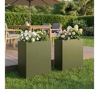 Cache-pot de jardin d'extérieur Boîte Jardinière balcon surélevé vidaXL vidaXL