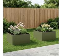 Cache-pot de jardin d'extérieur Boîte Jardinière balcon surélevé vidaXL vidaXL