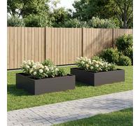 Cache-pot de jardin d'extérieur Boîte Jardinière balcon surélevé vidaXL vidaXL