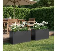 Cache-pot de jardin d'extérieur Boîte Jardinière balcon surélevé vidaXL vidaXL