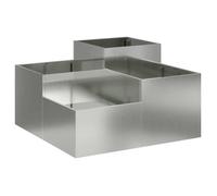 Cache-pot de jardin en métal - vidaXL - 100x100x48 cm - Argent - Acier galvanisé - Design moderne