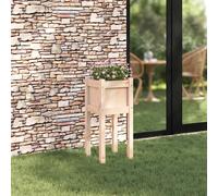 Cache-pot de jardin Nature 31 x 31 x 70 cm Bois de pin massif vidaXL