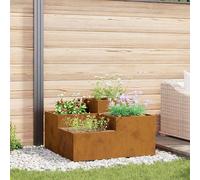 Jardinier vidaXL 100x100x60 cm en acier galvanisé