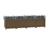 Lit Surélevé Jardinière Bac à Fleurs Jardin Extérieur Polypropylène vidaXL