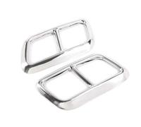 Cache-Pot D'éChappement ArrièRe De Voiture Garniture Décorative De Tuyau De Queue De Silencieux D'échappement Arrière De Voiture Pour Range Rover Sport (L494) 2020(Bright silver)