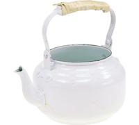 Cache-pot Déco Bouilloire Métal Blanc Shabby Chic Ø8,6cm H16cm Vintage Déco Pot à fleurs