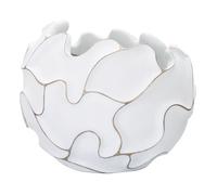 Cache-Pot Design en Relief ""Lines"" 44cm Blanc