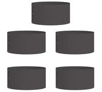 vidaXL Pots de fleurs en plastique noir Noir Plastique Moyen Solide