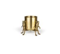 Cache-pot en aluminium recyclé doré, à poser, effet crocodile - Bold Monkey, Crocodiles m - 26x28x24 cm