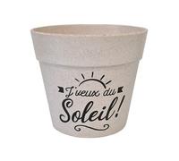 Cache-pots GENERIQUE Cadoons Cache Pot J'veux du soleil en Bambou - 13.5 x 12 cm