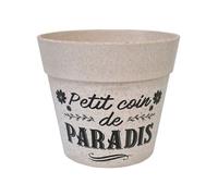 SUD TRADING Cache Pot Petit Coin de Paradis en Bambou - 13.5 x 12 cm