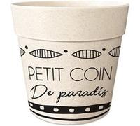 Cache-pot en bambou petit coin de paradis 8 cm beige G