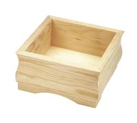 Cache Pot En Bois Carré 14 X 7 X 14 Cm