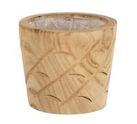Cache pot en bois naturel 17 cm