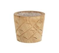 Cache pot en bois naturel - 17x19.5x15.5cm