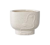 Cache-pot en céramique beige Ø 15 x 12 cm