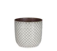 Cache-Pot En Céramique Blanc D19 Blanc