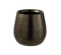 Cache-Pot en Céramique Brillant 20cm Vert
