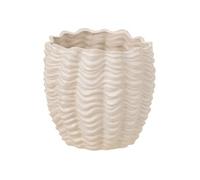 J-Line Cache-pot en céramique Coquillage 22 cm Beige