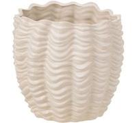 Cache-Pot en Céramique "Coquillage" 22cm Beige