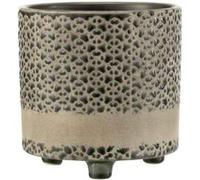 Cache-Pot en Céramique "Mosaïque" 17cm Gris Gris G