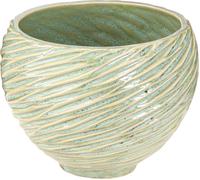 Cache-pot en céramique Vert Coupelle décorative Ø15cm H11cm 2pcs