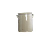 Cache-pot en grès beige, à poser, rond - House Doctor, Sable - Ø20xH24 cm