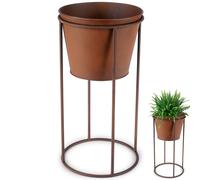 Cache-pot en métal sur pied, 44 cm