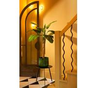 Cache-Pot En Métal Vert Foncé D26 Marron