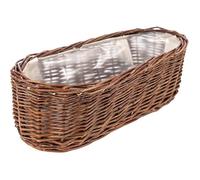 Cache-pot en osier Creative Home - Rectangulaire - Marron - 35 x 11 x 11 cm