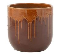 Cache-Pot en Terre Cuite "Lee Terra" 28cm Marron & Orange