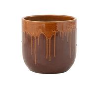 Cache-Pot en Terre Cuite "Lee Terra" 28cm Marron & Orange