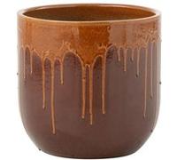 Cache-Pot en Terre Cuite "Lee Terra" 28cm Marron & Orange G