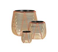 Cache-pot extérieur Mica Decorations Cancun Beige Plastique H40xl45xL45cm